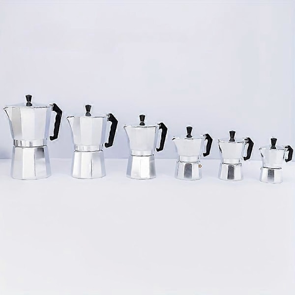 Klassisk Moka-bryggare i aluminium 1-kopps portabel espressokokare för hem & utomhus, perfekt present till kaffeälskaren
