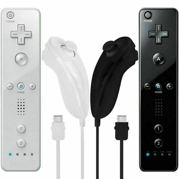 cbs Inbyggd Motion Plus trådlös fjärrkontroll Gamepad Fjärrkontroll Joystick - White A Set