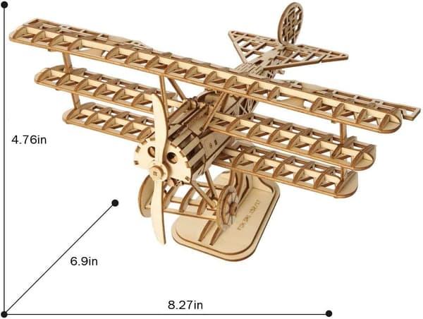3D-puslespil, modelsæt til at bygge, biplan