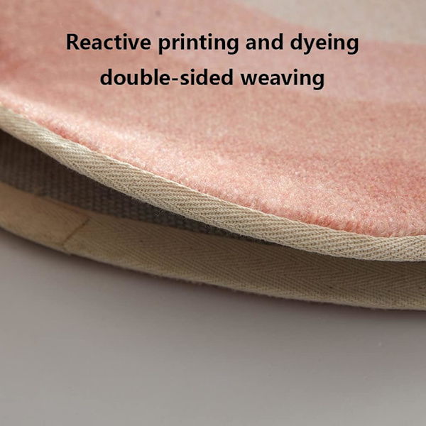 Kreativ rosa kort fleece hard gulv stol pute, 50X80cm/19.6X31.4 tommer uregelmessig sklisikker kontorstolmatte