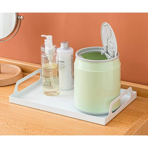 Pöydän CAN, Mini Desktop CAN puristustyyppisellä kannella, Mini Kannettava Pöydän Jäteastia Pöytäkoneen roskakori kotiin Olohuoneen keittiöön (vihreä)