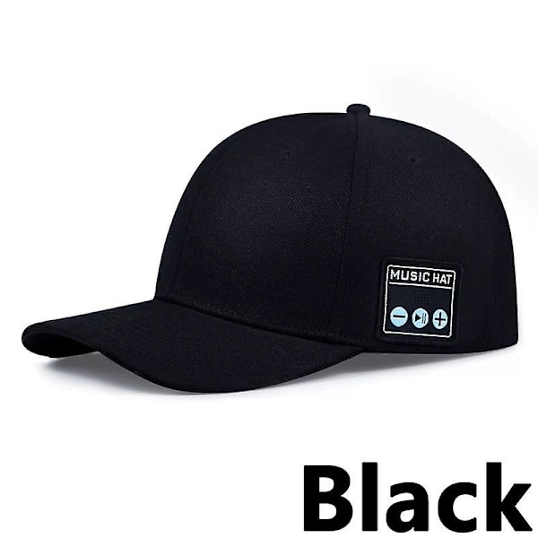 Bluetooth-kaiutinlippis Langaton kaiutin Urheilulippis Isän hattu Ulkoilulajeihin black