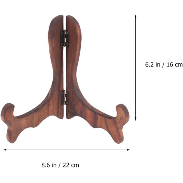 Foldbar Display Plade Stativ 4 stk Træ Plade Stativer Staffeli Pladeholdere Foldbar Dekorativ Plade Display Holder til Hjem Fest Butik Størrelse L