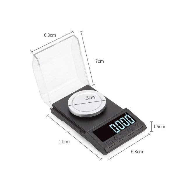 INF Mini-digitaalivaaka, erittäin tarkka 10 g/0,001 g