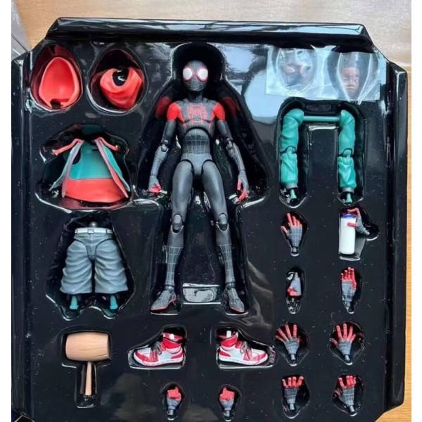 Marvel Legends Sentinel Spiderman Actionfigur Spider-Verse Miles Sv Shf Morales Peni Parker Animefigurer Statue Toys - Blue
