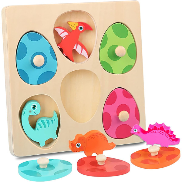 Wooden Dinosaur Jigsaw Puzzles Sorting Games