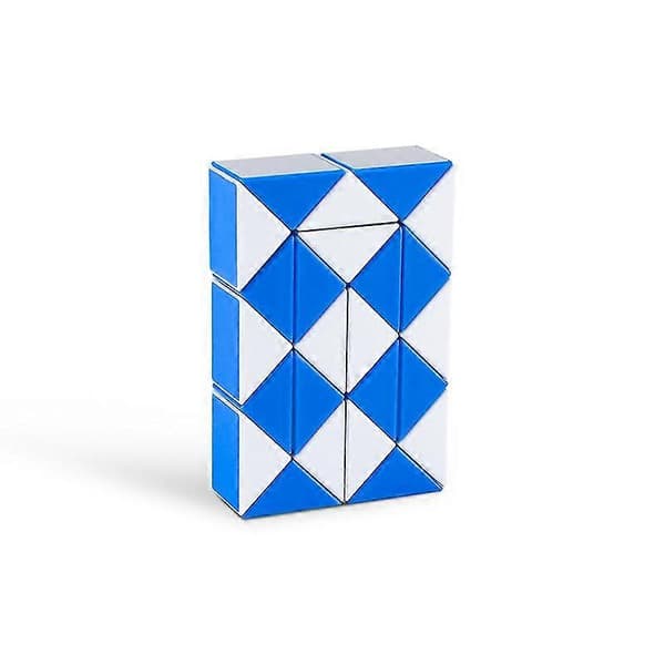 Magisk Orm Linjal Kub Pussel, Vridbar Vikleksak Blue 72