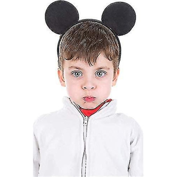 10 stykker svarte Mikke Mus-ører for voksne/barn Fancy dress kostyme hodebånd tilbehør