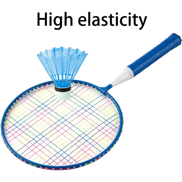 1 par badmintonketcher til børn Badmintonsæt til børn Nylonlegering letvægtsketsjer til børn, begyndere, indendørs og udendørs sport