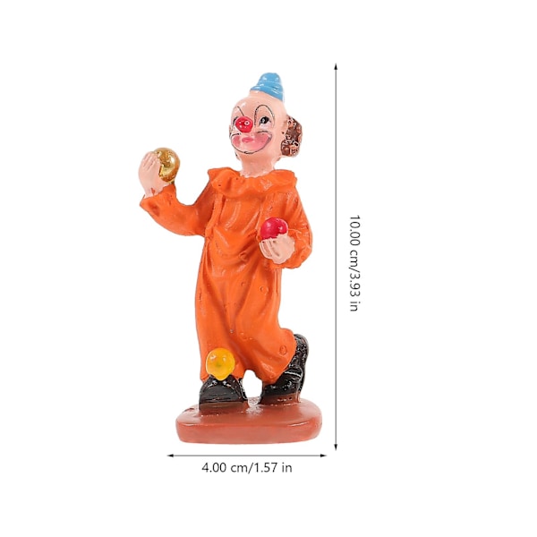 4 stk. Cirkus Klovn Figur Sandbakke Klovn Miniature Kreativ Blomsterpotte Klovn Ornament