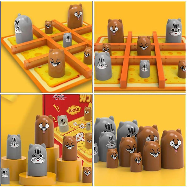 Tic-tac-toe-peli - 2 pelaajaa Big Eat Small Interactive Board Games Gobblets Gobblers -pelit Perheen klassinen pinoamiskuppi Lelut Varhainen opetuslelu