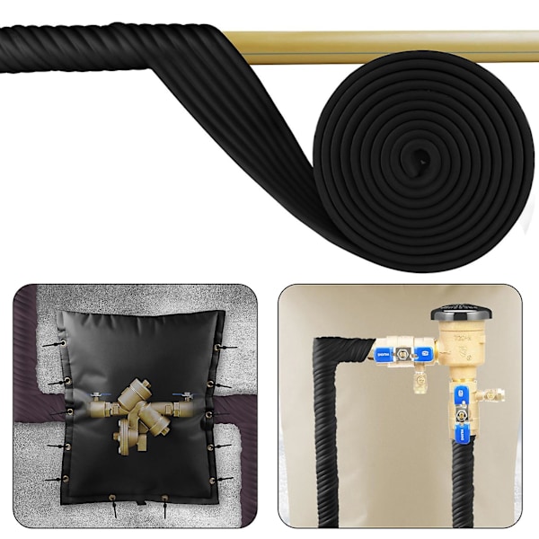 1 Rulle Isoleringstape för Utomhusrör, Väderbeständig Skumisoleringstape för Vattenrör, Kylbeständig Rörsäkerhetsskydd, Wrap Tape för Inomhus Grey