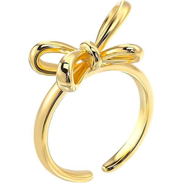 Sløyferinger, Gull Sløyfering, Dame Båndringer, Sløyfeknute Ring Statement Smykker For Hende