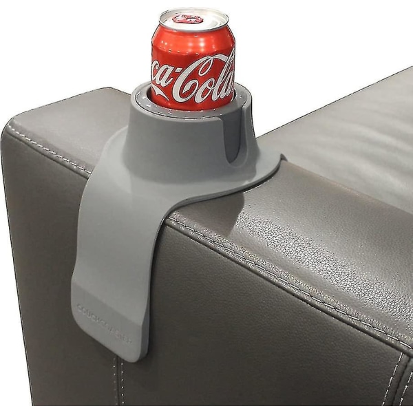 Couchcoaster - Den ultimative drikkeholder til din sofa, Stålgrå - Stålgrå -