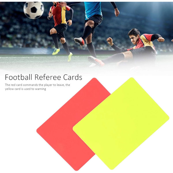 5-pack Fotboll Röda och Gula Kort, Sport Fotboll Domare Fotboll Varning och Utvisning Kort Set för Fotbollsmatch Domare Verktyg