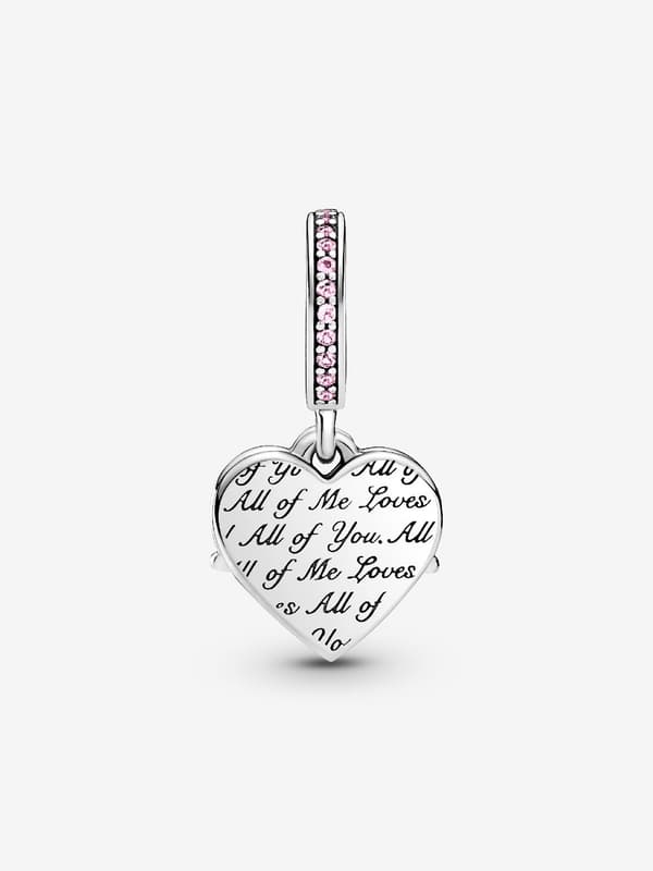 Heart & Mom Dangle Charm - Sterlingsølv
