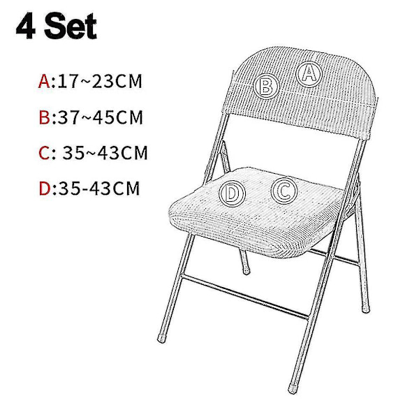 2024  Ny   4-delad hopfällbar stol Fest Bröllop Inredning Sits Set -ys (endast sits set) (sl358)