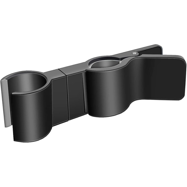 Håndbruserholder, brusehovedholder, udskiftelig håndholdt bruseholder, bruseholder, 18-25 mm diameter justerbar, ingen boring (sort)
