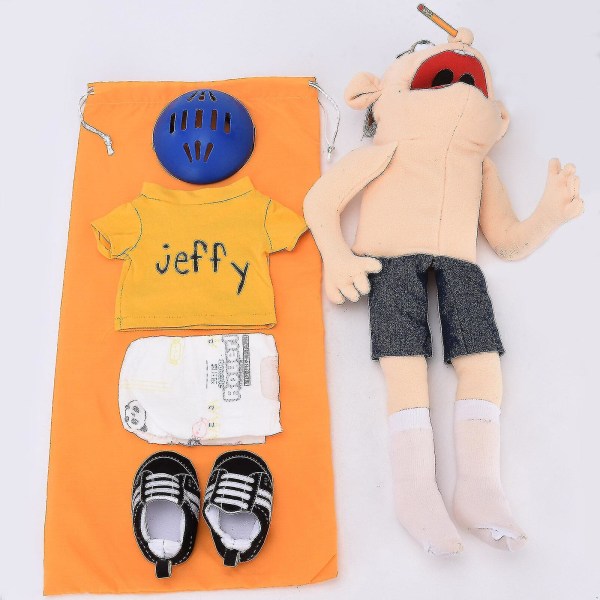 60 cm Jeffy Puppet Jeffy Handdocka Tecknad Plyschleksak Mjukdocka Barnpresent 2023 Ny