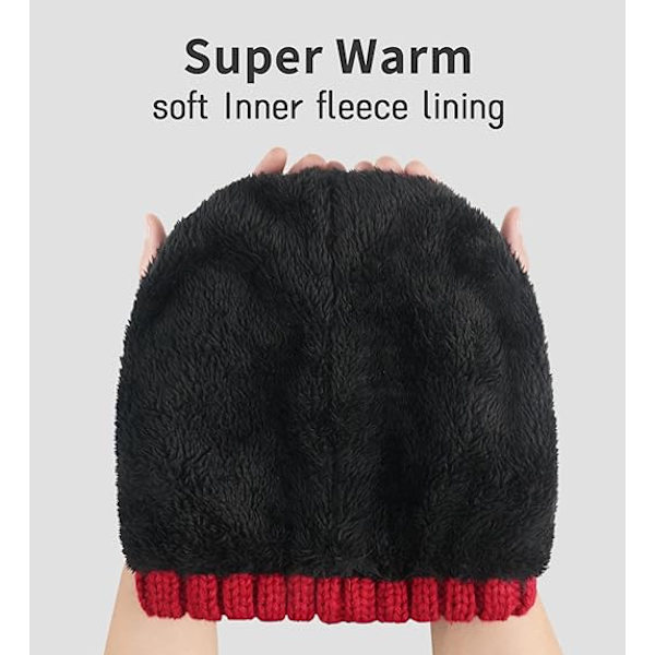 Termiske varme vinterhatte med pompon