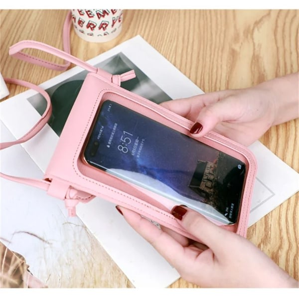 Mobiltaske Telefonetuier med touchscreen - pink