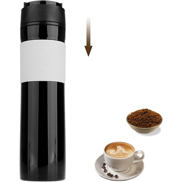 Kaffetillverkare Fransk Press Res Mugg Protabel Te och Kaffetillverkare Flaska, Varm och Kall Kaffe Bryggare 350ml/12oz