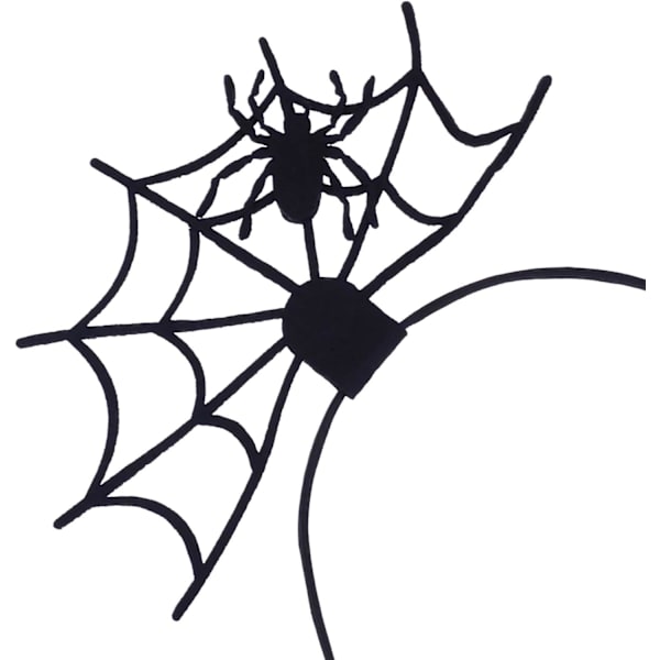Halloween edderkoppnett hårbøyle, Halloween pannebånd edderkoppnett Fascinator svart edderkopp hodeplagg