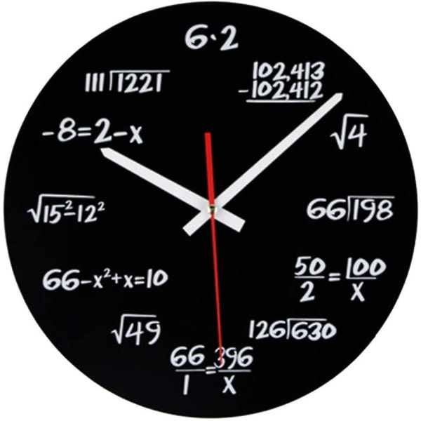 Math Clock Novel Seinäkello Ainutlaatuinen seinäkello Math Formula -kello