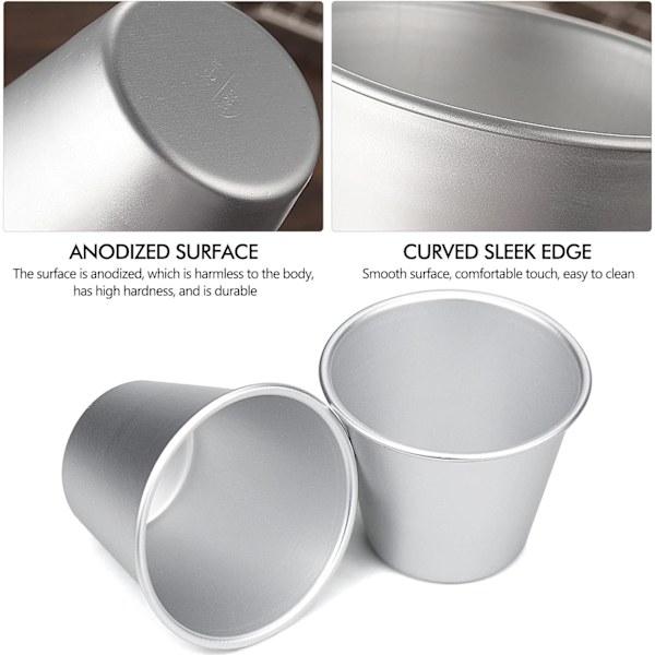 10 stk puddingformer for baking, mini aluminiumformer for DIY matlaging puddingkopper eggepai form muffins cupcake