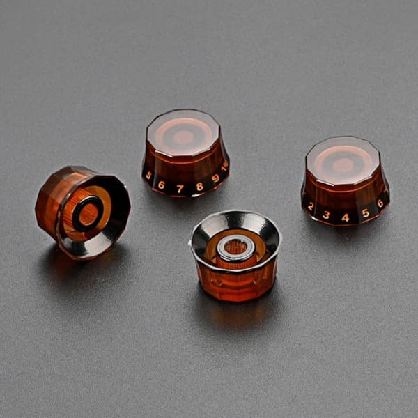 4 st elektrisk gitarr topphatt knoppar hastighetsvolym ton AMP-effektpedal kontrollknoppar gitarr potentiometer kontrollknoppar