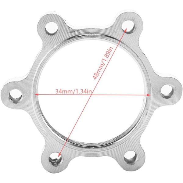 Skivebremseadapter Legering Cykelnavadapter, 10 stk. 44 mm/48 mm 6 Bolt Cykel Aluminiumlegering Friløb Gevindnav Disk Cykel Skivebremserotor Flange