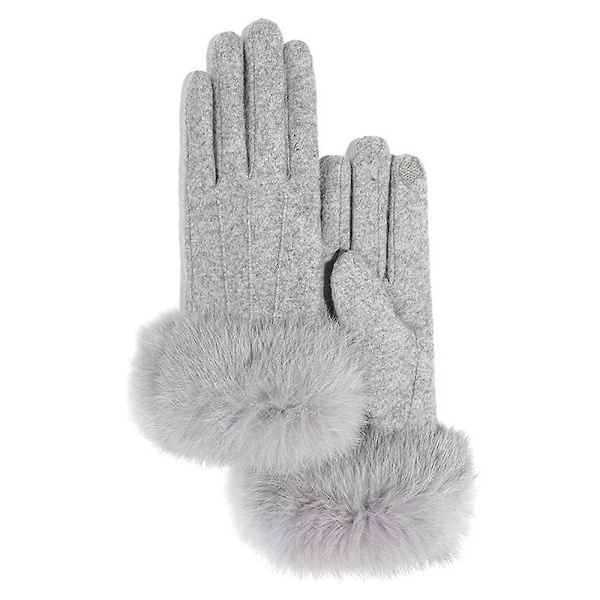 Vinterhandskar Touch Screen För Textning Varmt Fodrade Kallväderhandskar Moonlight grey
