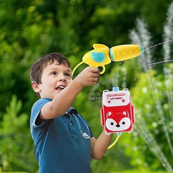Vattenpistol med hög kapacitet Vattengevär Leksak Sommar Vattenryggsäck Launcher Utomhuslek för Barn Pojkar Flickor Trädgård Pool