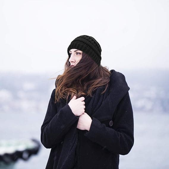 Varm Vinter Hue med Hestehalehul