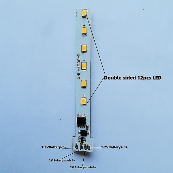 Wabjtam 1.2v Solcellslampa Kretskort Solcellslampa Kretskort Lampa Kretskort Kontroll Drivkort Med 12 Led