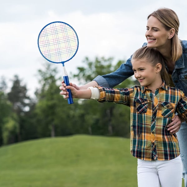 1 par badmintonketsjere til børn Badminton sæt til børn Nylon legering let ketsjer til børn, begyndere, indendørs og udendørs sport