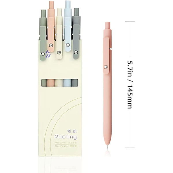 Gelpenner - 0,5 mm sorte blekkpenner - 10 stk - Morandi