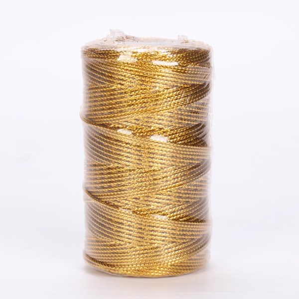 100M/Rul Guld Sølv Snore Metallisk Sejlgarn Skridsikret snor - Gold