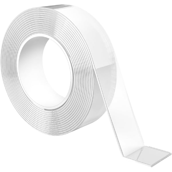 Ekstra stærk dobbeltsidet tape, 3 meter transparent dobbeltsidet tape, vandtæt, til væg og tæppe