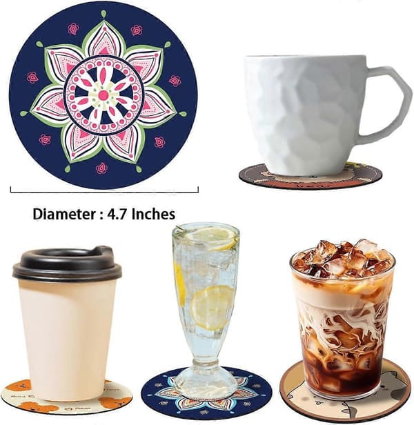 Udendørs coasters til haven Silikone drikke coasters sæt med 6 uden æske