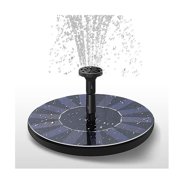 Vandføder Hængbar Robust Fugl Solsprinkler Piedestal Fuglebad Springvand Uden Pumpe
