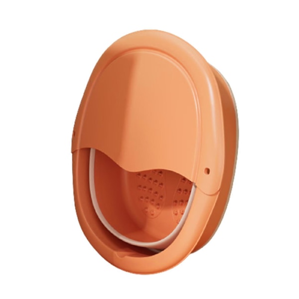 Foldbar Fod Spa Spand Multifunktionel Fodbad Massage Tønde Professionelle Fødder Sundhedsplejeartikler Orange With Cover