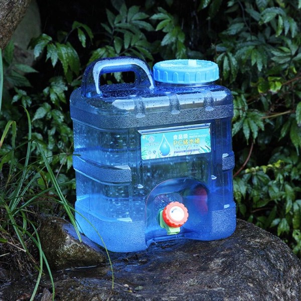 Vandbeholder med vandhane, Bærbar Plast Camping Vandbeholdere Spand, Nem at rengøre BPA-fri drikkevandsholder, Vandtank til Camping Outdoor