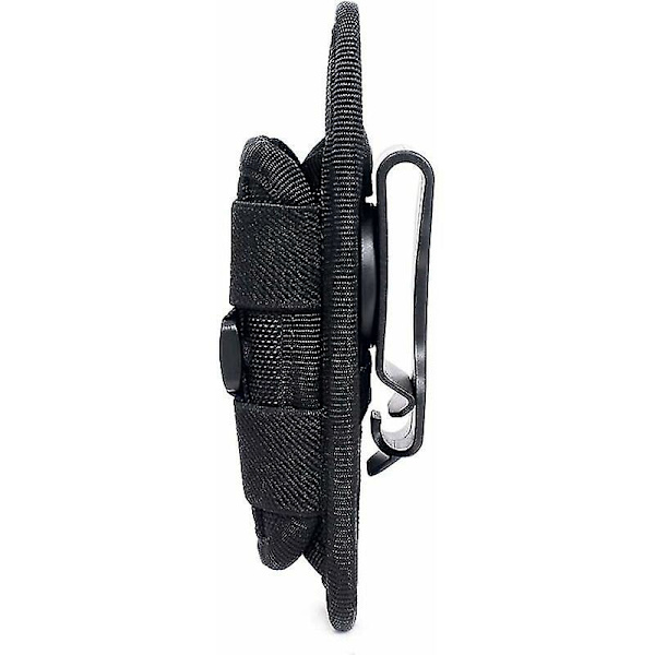 Taktische Taschenlampe 360 Grad Drehbarer Taschenlampenholster Taschenlampenholster Gürteltasche Tragbarer Taschenlampenhalter Jagdbeleuchtungszubehör, Taschenlampenholster 360 D