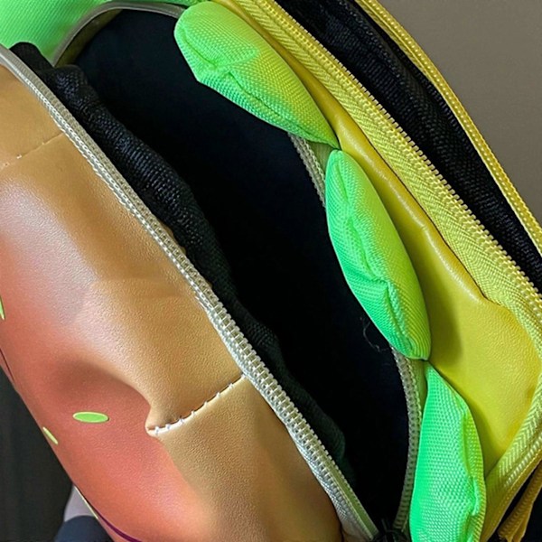 Dam Crossbody Väska Oxford Tyg Axelväska Flickor Tecknad Hamburgare Messenger Väska Söt Shopping Dejtingväska för Skolan single package