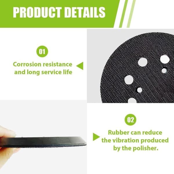 2-pakning 125 mm slipepute for Dewalt