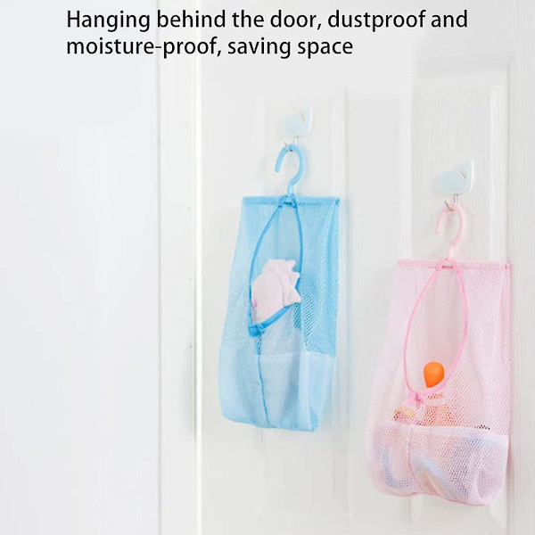 Tøjepindpose, Pegkurv, Mesh Opbevaringspose Med Krog Hængende Opbevaringskurv Til Garderobe Vaskeri 3 Stykker