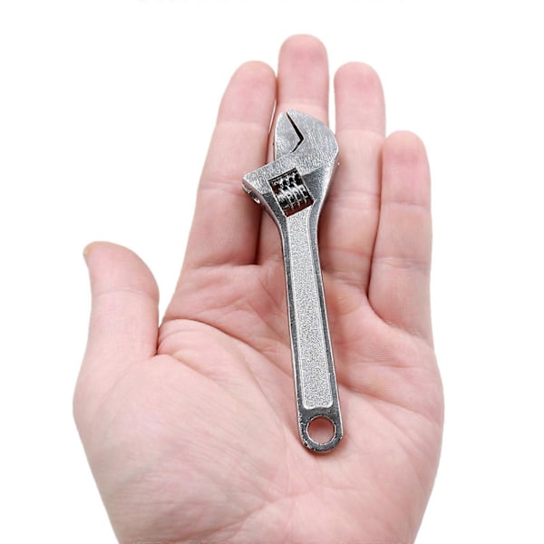 Mini Steel Wrench Open-end Wrench Keychain Adjustable 2.5-15 In Gifts