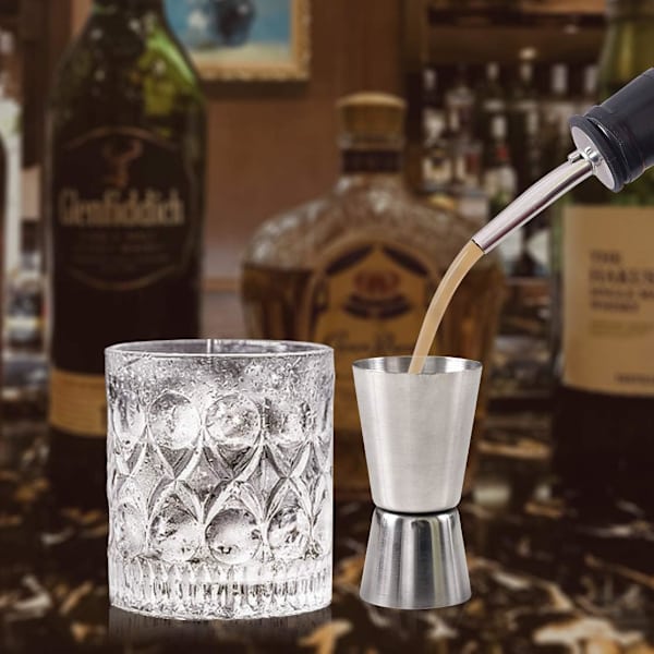 Cocktail Jigger, 0,85 & 1,7 Oz (25 & 50 ML) Rustfrit Stål Bar Jigger (Sæt af 4)