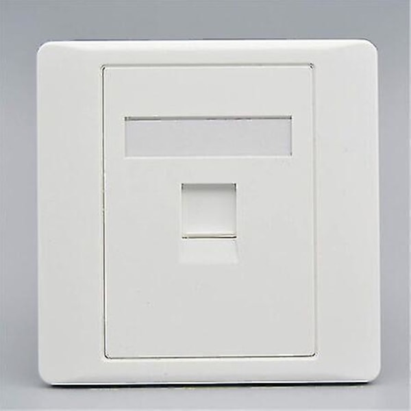 Kvinde til kvinde Cat6 Gigabit dobbelt pass netværk væg stikkontakt Rj45 Lan Faceplate internet lige strømstik, 86x86mm 1stk Hy